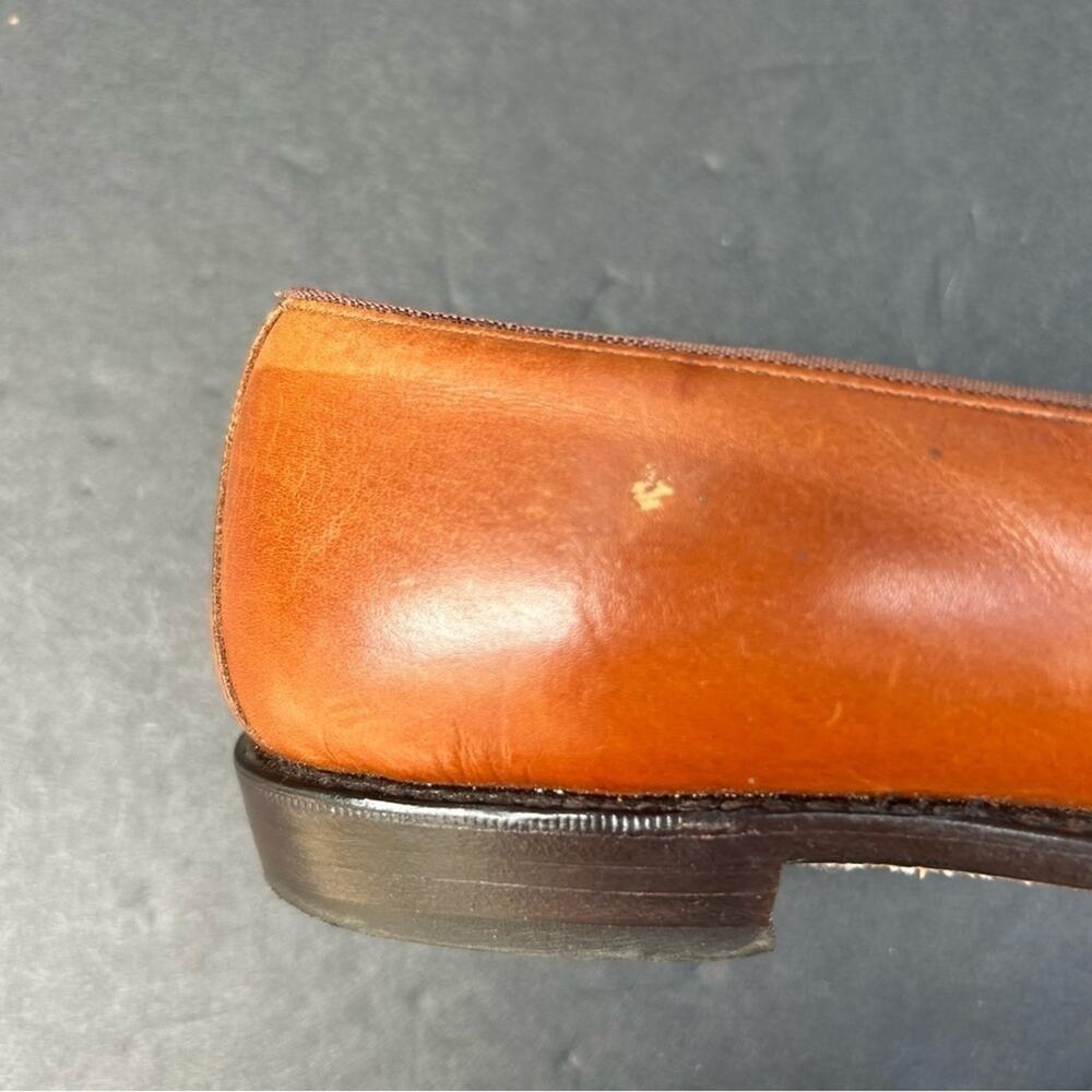 Allen Edmunds Avalon Two-Tone Loafers, Brown Leather w/ Embossed Croc, Size 6.5 - Picture 12 of 16